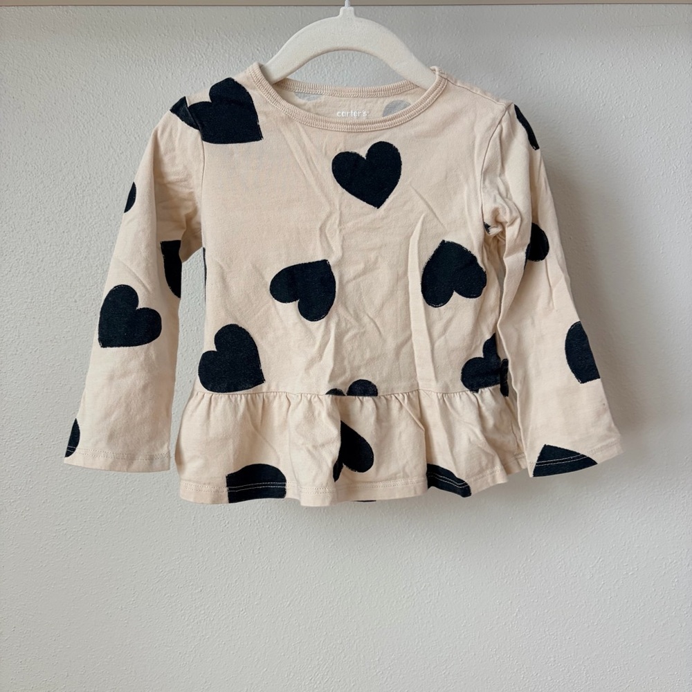 Heart Patterned Kids Top